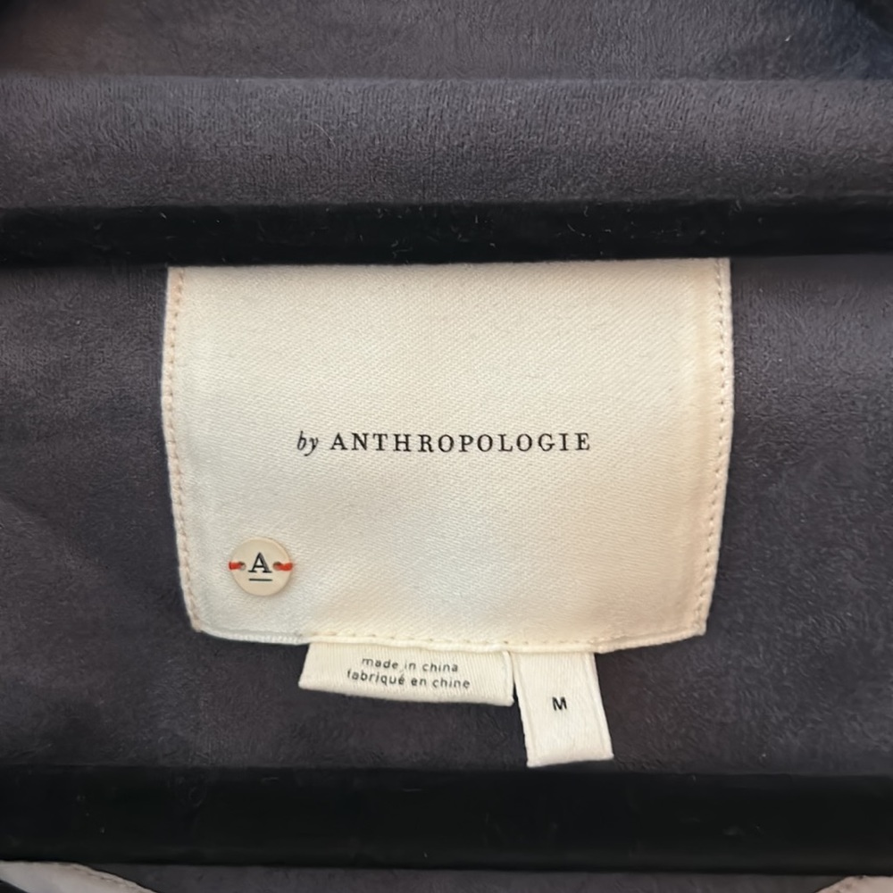 Anthropologie Gray Suede Bomber Jacket - Picture 2 of 4